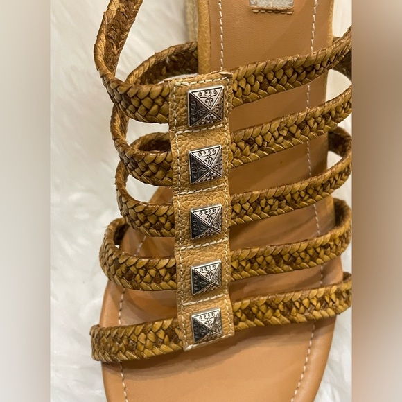 Brighton Aspen Women's Tan Platform Heel Open Toes Slip On Sandal 9 1/2 - Picture 4 of 13